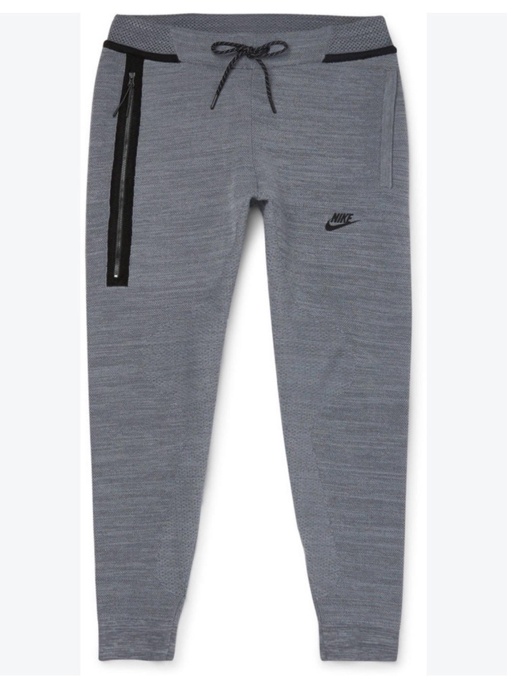 Nike Tech Knot Libero Gray Sweatpant Joggers with Black Accents